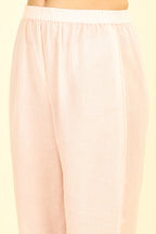 Pink Cotton Hacoba Style Neck-Embroidered Kurta Set