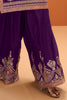 Purple Crepe Silk Zari and Sequins Embroidered Suit With Embroidered Palazzo
