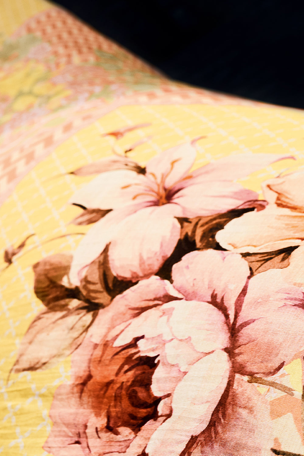 Yellow Colour Cotton Printed Unstitched Suit Material