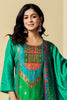 Teal Crepe Silk Printed Suit
