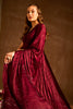 Dark Scarlet Swarovski Work Satin Saree