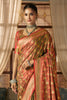 Red Color Minakari Woven Silk Saree
