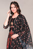 Black Chanderi Silk Printed Straight Suit