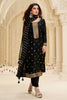 Black Silk Zari Woven Suit Set