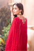 Cherry Red Zari & Sequins Embroidered Silk Suit
