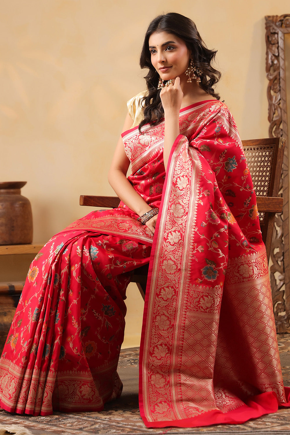 Rani Silk Banarasi Woven Saree