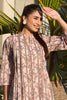 Pink Floral Printed Cotton Long Kurta Set