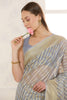 Grey Metalic Tissue Zari Woven Saree