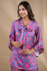 Purple Colour Muslin Printed Co-Ord Set