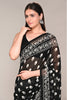 Black Color Printed Georgette Saree