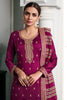 Mulberry Color Embordered Crepe Silk Unstitched Suit Material