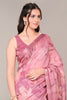 Mauve Color Organza Cotton Printed Saree