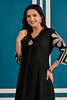 Black Floral Embroidered Cotton Kurta Set