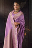 Opera Mauve Zari Woven Soft Silk Saree