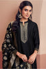 Black Woven Silk Suit