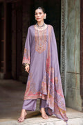 Lavender Spun Pashmina Printed Unstitched Suit Fabric