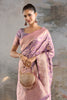 Lavender Katan Silk Banarasi Woven Saree