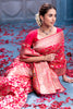 Cheery Red Colour Banarasi Silk Woven Saree