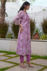 Lavender Floral Printed Muslin Kurta Set