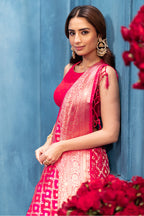 Rani Zari Woven Fuji Silk Saree