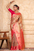 Fuchsia Pink Colour Silk Woven Saree