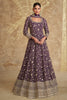 Wine Color Georgette Heavy Embroidered Anarkali Suit