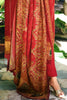 Maroon Silk Woven And Printed Unstitched Suit Material