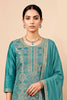 Turquoise Silk Woven Unstitched Suit Fabric
