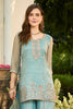 Turquoise Metallic Tissue Embroidered Suit With Palazzo