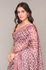 Cream & Rust Color Cotton Silk Printed Saree
