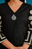 Black Floral Embroidered Cotton Kurta Set