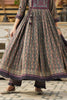 Grey and Navy Colour Muslin Printed Anarkali Suit
