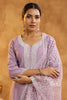 Light Lavender Color Cotton Neck Embroidered Unstitched Suit Fabric