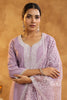 Light Lavender Color Cotton Neck Embroidered Unstitched Suit Fabric