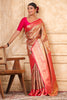 Fuchsia Pink Colour Silk Woven Saree