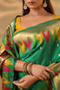Sea Green Color Cotton Silk Woven Saree