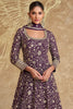 Wine Color Georgette Heavy Embroidered Anarkali Suit