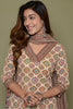 Beige Color Cotton Printed Suit