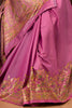 Gajari Color Soft Silk Kalamkari Woven Saree