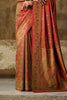 Red Minakari Woven Silk Saree