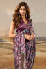 Violet Shimmer Floral Printed Saree with Swarovski Work on Border