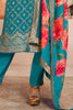 Teal Zari Woven & Embroidered Silk Suit