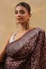 Brown Tussar Silk Printed Saree