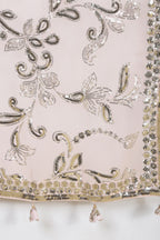 Dusty Pink Sequins Embroidered Georgette Saree