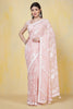 Dusty Pink Georgette Sequins Embroidered Saree