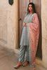 Grey Color Cotton Polka dots Printed Unstitched Suit Material
