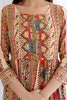 Beige Color Cotton Embroidered Anarkali Kurta