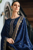 Royal Blue Color Embroidered Organza Unstitched Suit Material