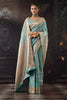 Light Turquoise Katan Silk Banarasi Woven Saree