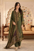 Green Crepe Silk Printed and Pitta Handwork Suit